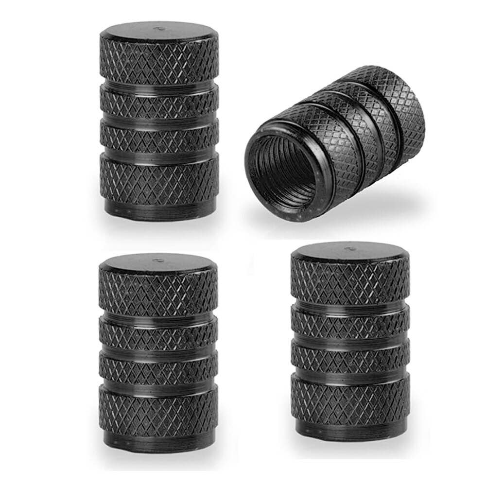 SAKKAI Tre Valve Stem Caps, Compatible with BMW Series Stem Cap Universal Caps Air Cover Car Accessories for Cars, SUV, Truck, Motorcycles 4pcs (Black)