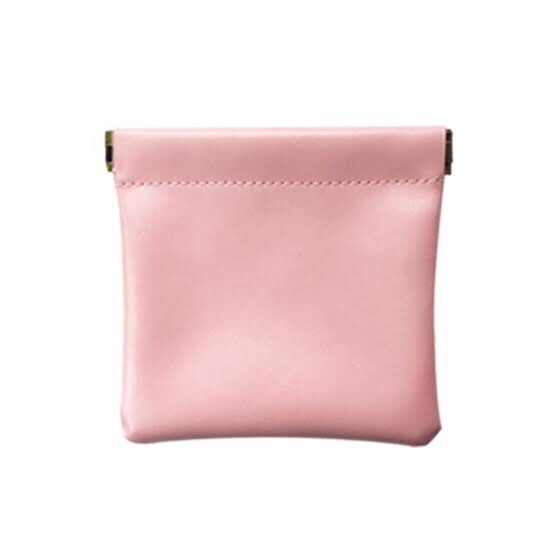 Cute Squeeze Coin Purse, PU Leather Coin Pouch Change Holder, Mini Cosmetic Storage Bag for Women & Girls Pink