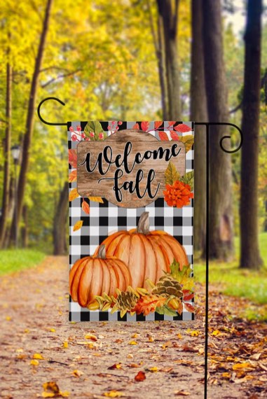 Fall Garden Flag Floral — Welcome Garden Flag (Design May Vary)