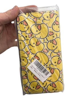 Yobvec Duck Wallet PU Leather Purse Phone Money Credit Card Wallet Durable Zipper Cute Duck Gifts for Women Girl