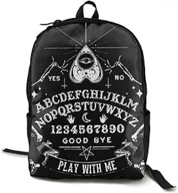 Basic Laptop Backpack Stylish Bookbag Durable Vintage Skeleton Magic Board Black Laptop Backpack with Padded Straps for High School College Gift