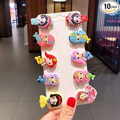 10-Count Cute Cartoon Design Hair Pins Clips for Kids Girls