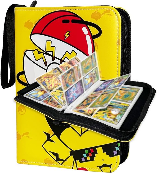 Trading Card Binder - 440 Pockets with 55 Removable Sleeves, 3-Ring Card Collection Binder Album Holder for Most Standard Size Cards, Card Protector Case Book for Baseball Bascketball Cards