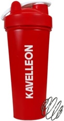KAVELLEON Sports Protein Shaker Bottle 20.28fl oz - (Red)