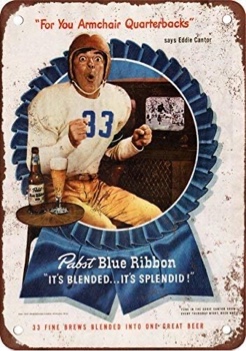 JIANKUN for and Football Vintage Look Reproduction Metal Tin Sign 8X12 Inches