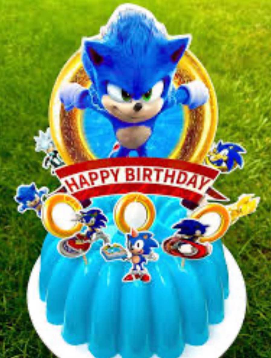 Sonic Birthday Cake Topper
