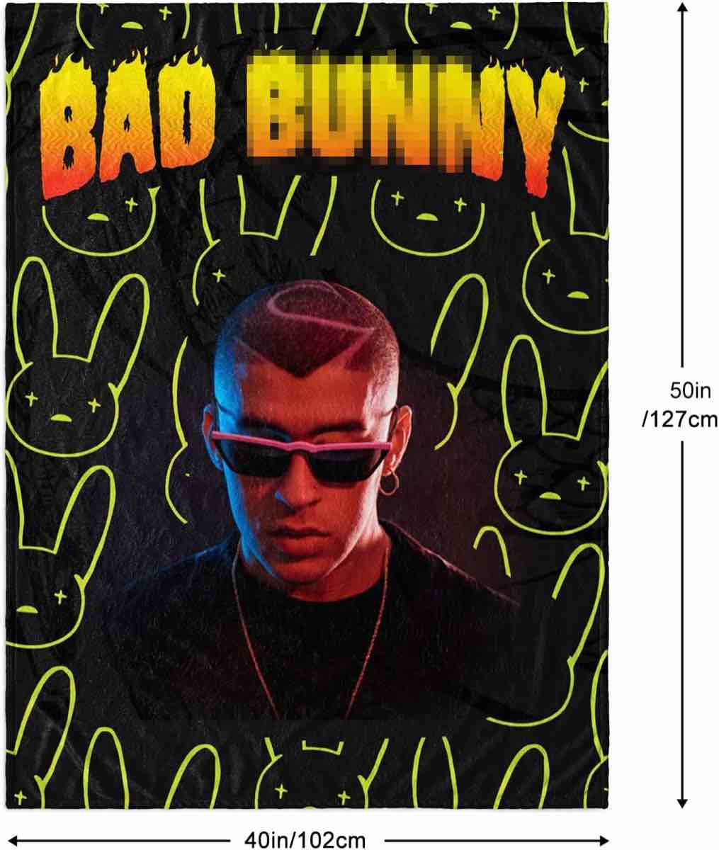 Flannel Throw Blanket Rapper Singer Soft Lightweight Warm Cozy Plush Sofa Blankets Air Conditioning Blankets for Car Couch Bed Fans Gifts 50"x60"