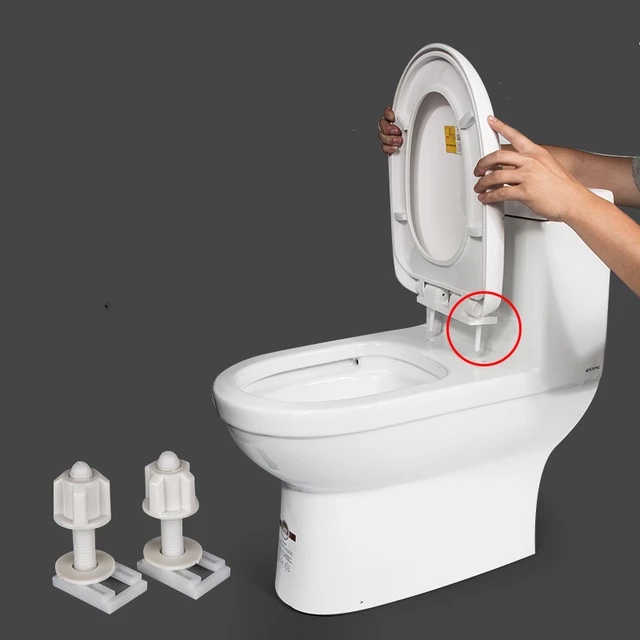 Jiaolian Toilet Seat Screw (1 Pair, White) — Content May Vary