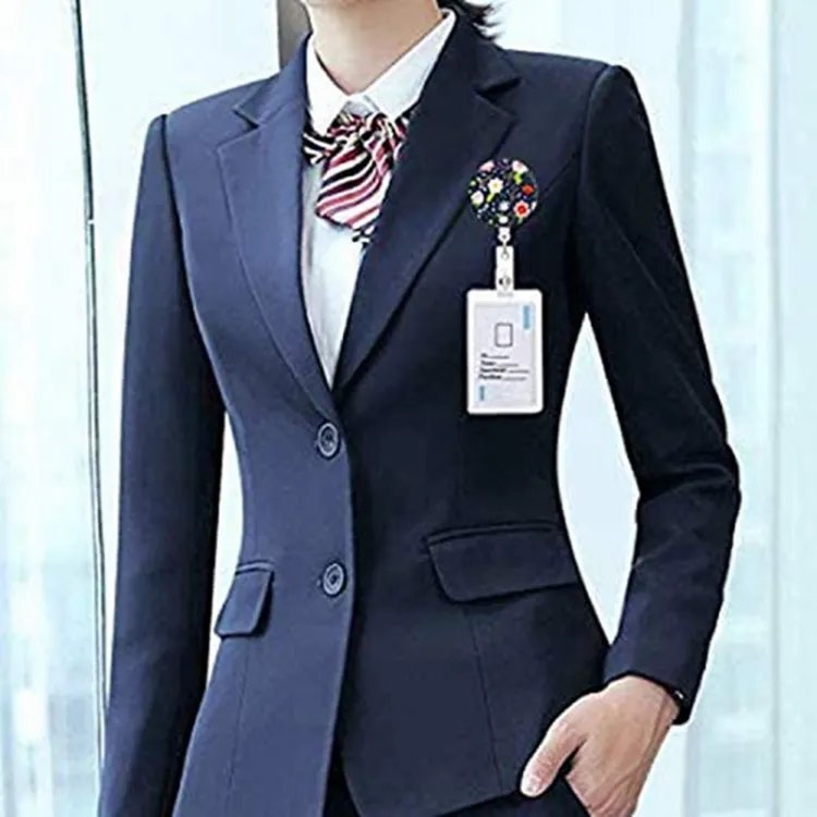 ID Holder Clip with Retractable Badge (Content May Vary)