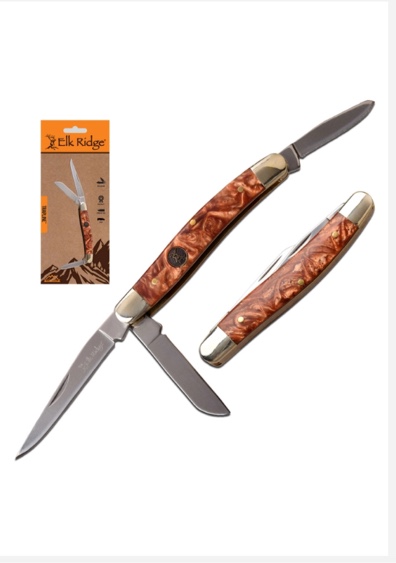 ELK RIDGE - TRAPLINE - FOLDING KNIFE (CLAMSHELL) - ER-953BRCS