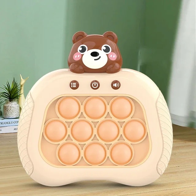 2024 New Upgrade Push Bubble Game Machine Cartoon Funny Toy Anti-stress Industry Fast Push Electronic Game Gift for Kids