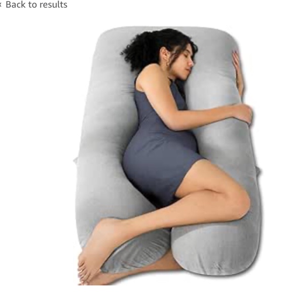 QUEEN ROSE Pregnancy Pillows, Cooling Maternity Pillow for Sleeping, 55in U Shaped Body Pillow for Pregnant Support, with Removable Silky Cover, Gray
