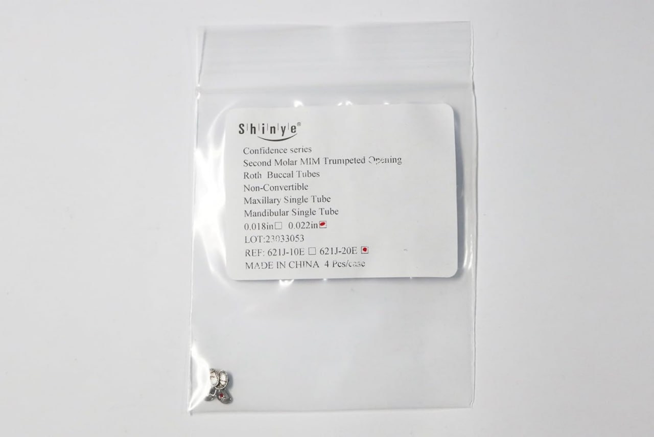 Shinye Dental Metal Tubes,022 1st/2nd Molar ROTH/MBT Non-convertible (Single Tube) (2nd Molar,ROTH)