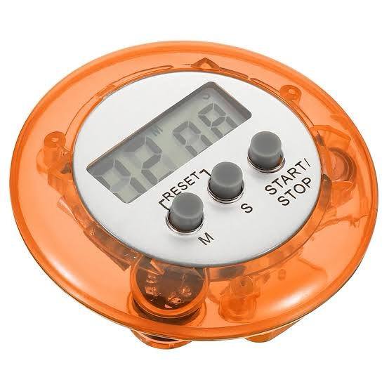 Round Digital Timer, Small Count Down/UP Clock with Magnetic, LCD Display Loud Sounds Minute Second Kitchen Timer for Games, Cooking, Orange