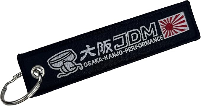 Jdm Car Keychain Osaka Japanese Woven Label Cloth Tag for Men