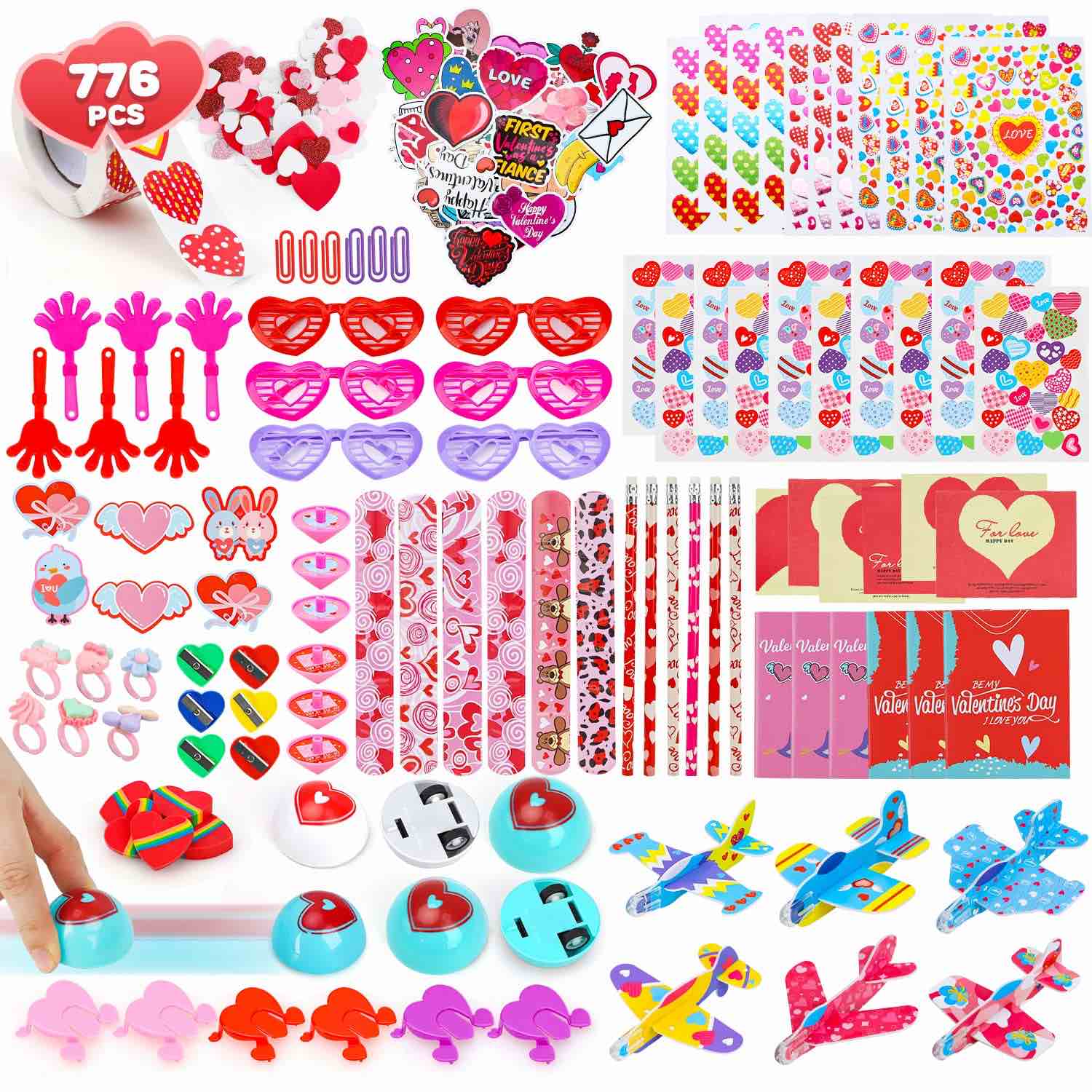 TOY Life Valentine Party Favors for Classroom Treats 776 Pieces