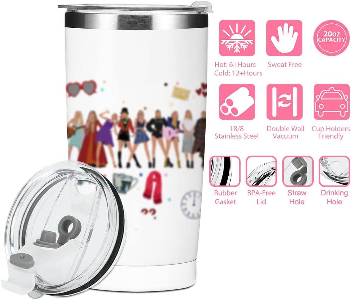 Inspired Tumbler Coffee Mug 20oz Tumbler Cups with Lid Funny Music Love Gifts for Women