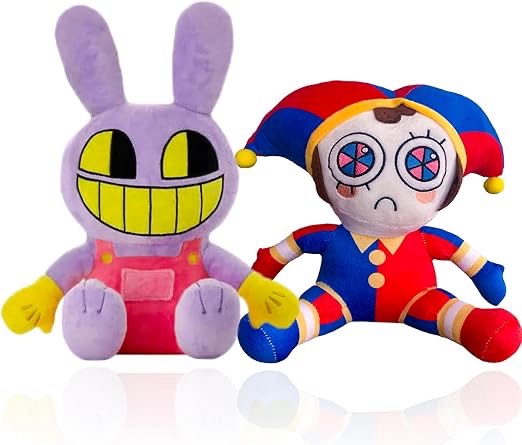 UVRTUW 2 Packs The Amazing Digital Circus Plush Toys, Circus Clown Stuffed Plushies Toys, Cute Stuffed Animals Figure Dolls for Kids Adults, Funny Joker Plush Pillow for Boy Girl Birthday