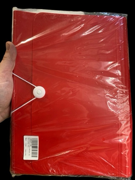 Mutsitaz Expanding File Folder, 13 Pockets Accordion File Organizer, Large Capacity File Organizer for Letter Size / A4 Paper Red