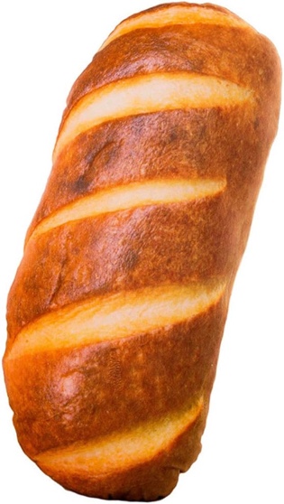 3D Simulation Bread Shape Pillow,Soft Butter Bread Food Plush Cushion Stuffed Toy for Home Decor