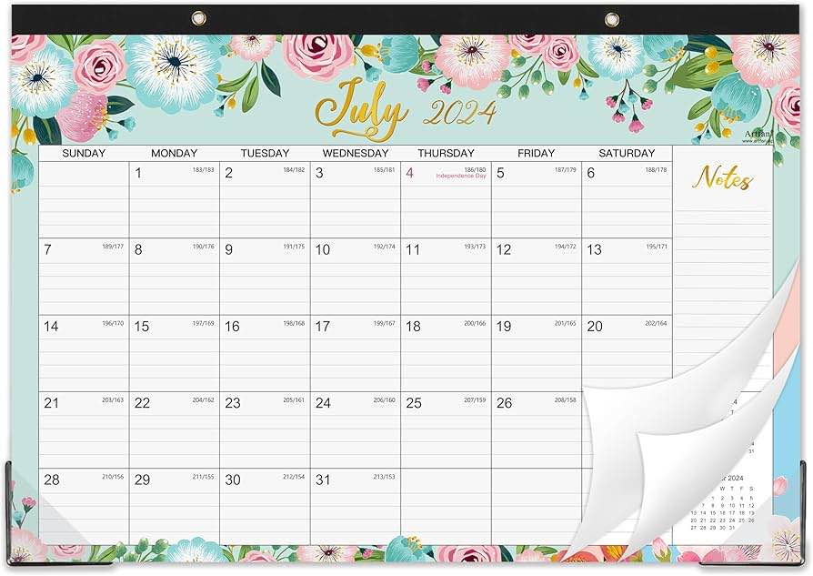 18 Month Desk Calendar Planner