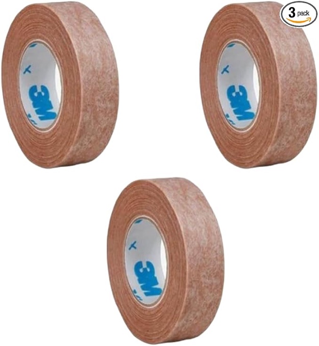 3M Micropore Tan Surgical Tape 0.5" Wide (3 ROLL)