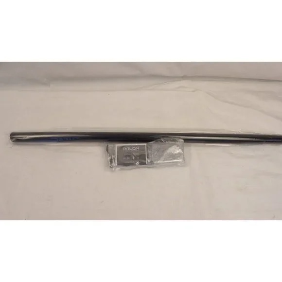 Drapery Window Curtain Rod 16"-28"/28"-48" Adjustable, 1" End Cap Style, Black