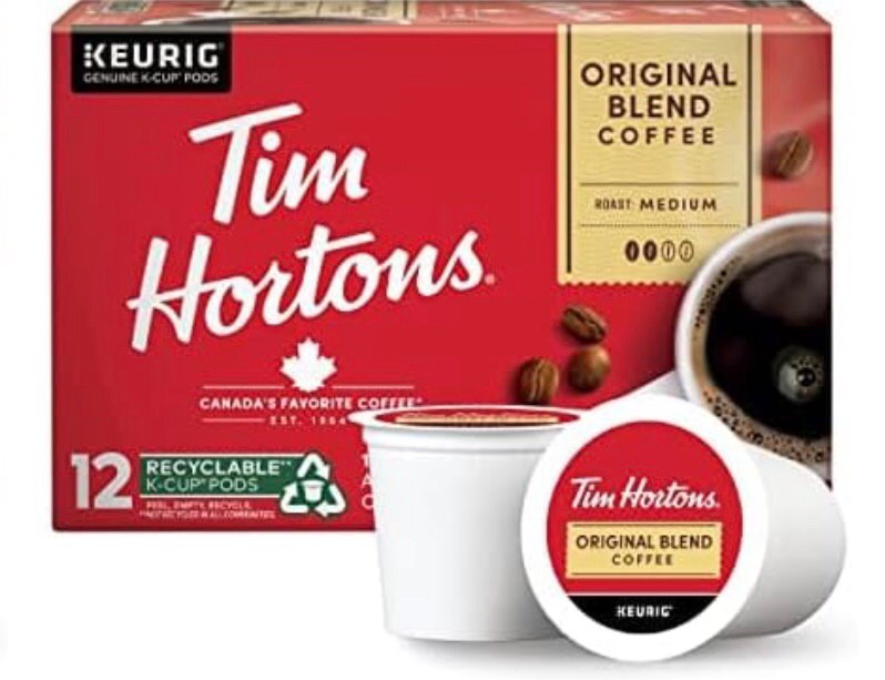 Tim Hortons Original Blend K-Cup Coffee Pods Medium Roast Recyclable 12ct