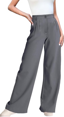 (Medium) Women's Casual Wide Leg Dress-Pants