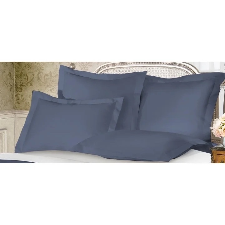 Levinsohn Textile Company 400 Thread Count 100 Percent Cotton Shams Blue Standard