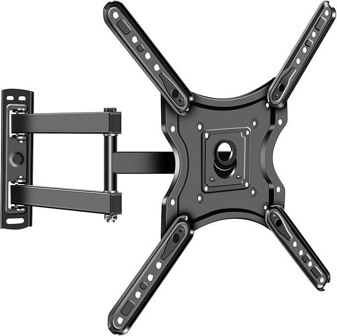 Full Motion TV Wall Mount for Most 14-60 Inch TVs, Single Stud Articulating TV Mount Bracket with Swivel, Tilting, Extension, Max VESA 400x400mm, Holds Up to 25 kg 