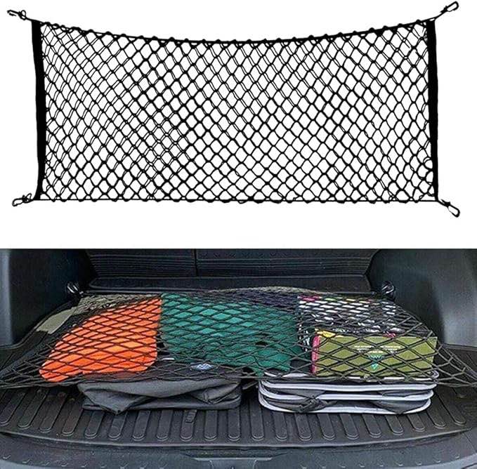 JOINAP Floor Style Trunk Cargo Net for 2021 Toyota RAV4 2013 2014 2015 2016 2017 2018 2019 31 x 24 Inches with 4 Mounting Hooks
