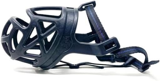 Dog Muzzle, Basket Muzzle with Slow Feeder for Positively Leading, Anti Biting Chewing Licking and Scavenging Cage Muzzle, Suitable for all Medium and Large Dogs 