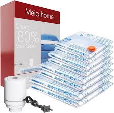 8 Pack Vacuum Storage Bags with Electric Air Pump?2 jumbo,2 large,2 midium,2 small bags