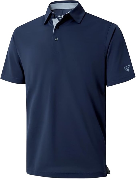 (X-Large) Mens Golf Shirt Short Sleeve Moisture Wicking Dry Fit Performance Solid Casual Pique Golf Polo Shirts for Men