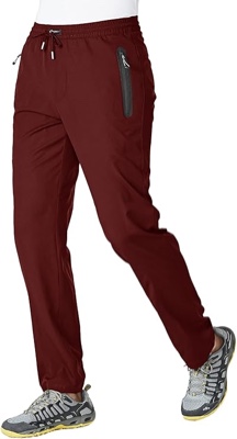 BASUDAM Men's Athletic Pants – Lightweight, Quick-Dry With Zipper Pockets For Running, Hiking, Outdoor Sports
