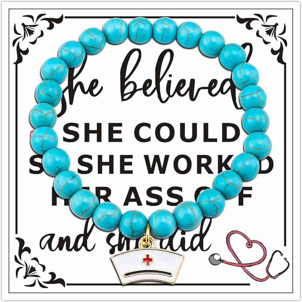 IURFURT Easter Basket Stuffers Bracelets for Women Bracelet Beads Bracelet Birthday Gifts for Mom Daughter Sister Nurse Niece Grandma Couple Sister Gifts