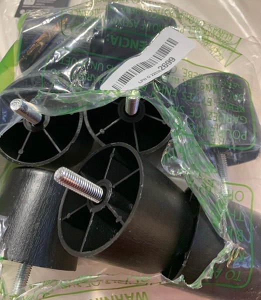 Premium 3 Inch Heavy Plastic Furniture Leg for Sofa, Table, Bad & Couch, 8 pcs