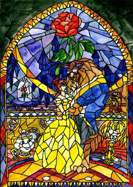 GHHKUD Princess and Beast Paint by Numbers, Framed and Easel Paint by Numbers Kits for Adults Beginner, Cartoon Paint by Numbers Easy Acrylic on Canvas with All Tools Home Table Wall Decor 30X40cm