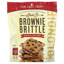 Brownie Brittle – Chocolate Chip Blondie Thin and Crispy Sweet Snacks