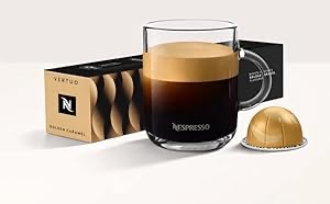 Nespresso VertuoLine Barista Creations Flavoured Golden Caramel, 20 Capsules
