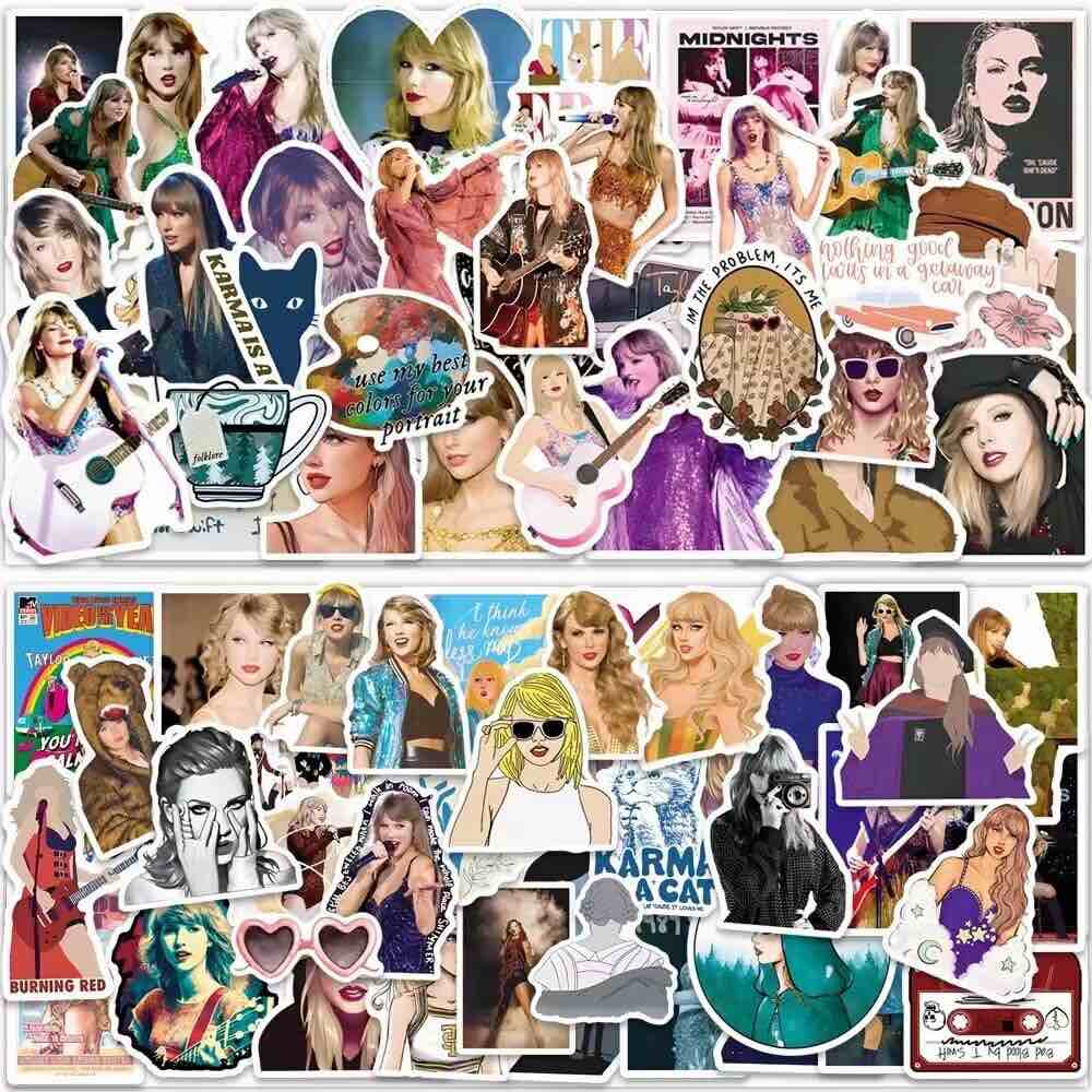 Music Stickers, Ablum Stickers for Adult, Waterproof Vinyl Sticker for Teen Girl Water Bottle Laptop Phone Skateboard Bike Luggage Guitar