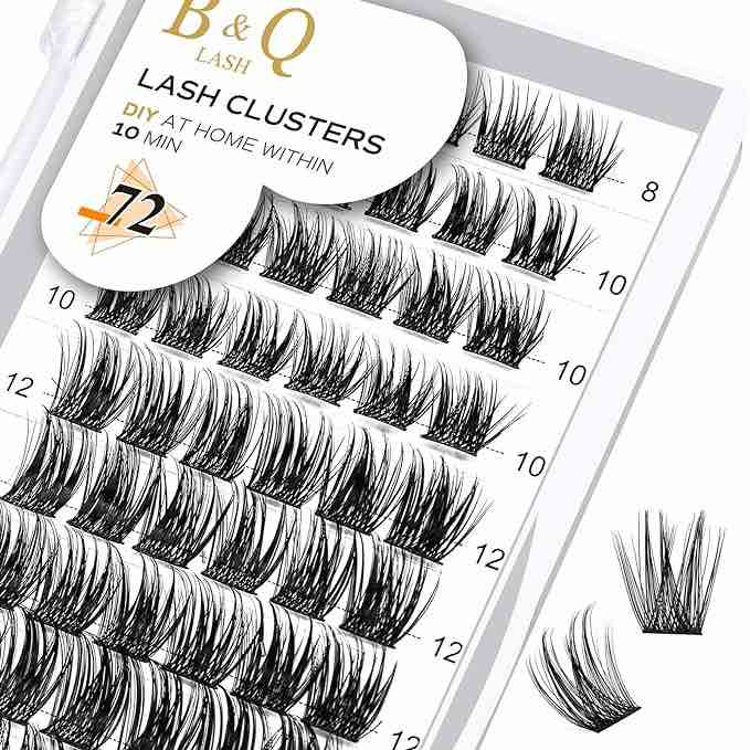 Lash Clusters B31 D Curl D-8-16MIX DIY Lash Extensions 72 Clusters Lashes B&Q LASH Eyelash Clusters Single Lashes Eyelash Clusters Extensions Individual Lashes Cluster DIY at Home