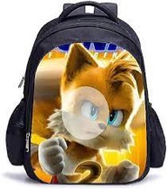 Sonic Polyester Cartoon Knuckles Backpack with Waterproof Tails Backpack Age3-8