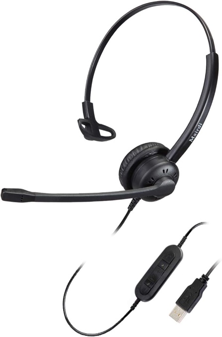 Headset with Microphone for PC, Headphones with Microphone for Laptop with Mic Noise Cancelling, Ultra Light 3.5mm Binaural Computer Headset with Mute Volume Control for Call Center Office Zoom Skype