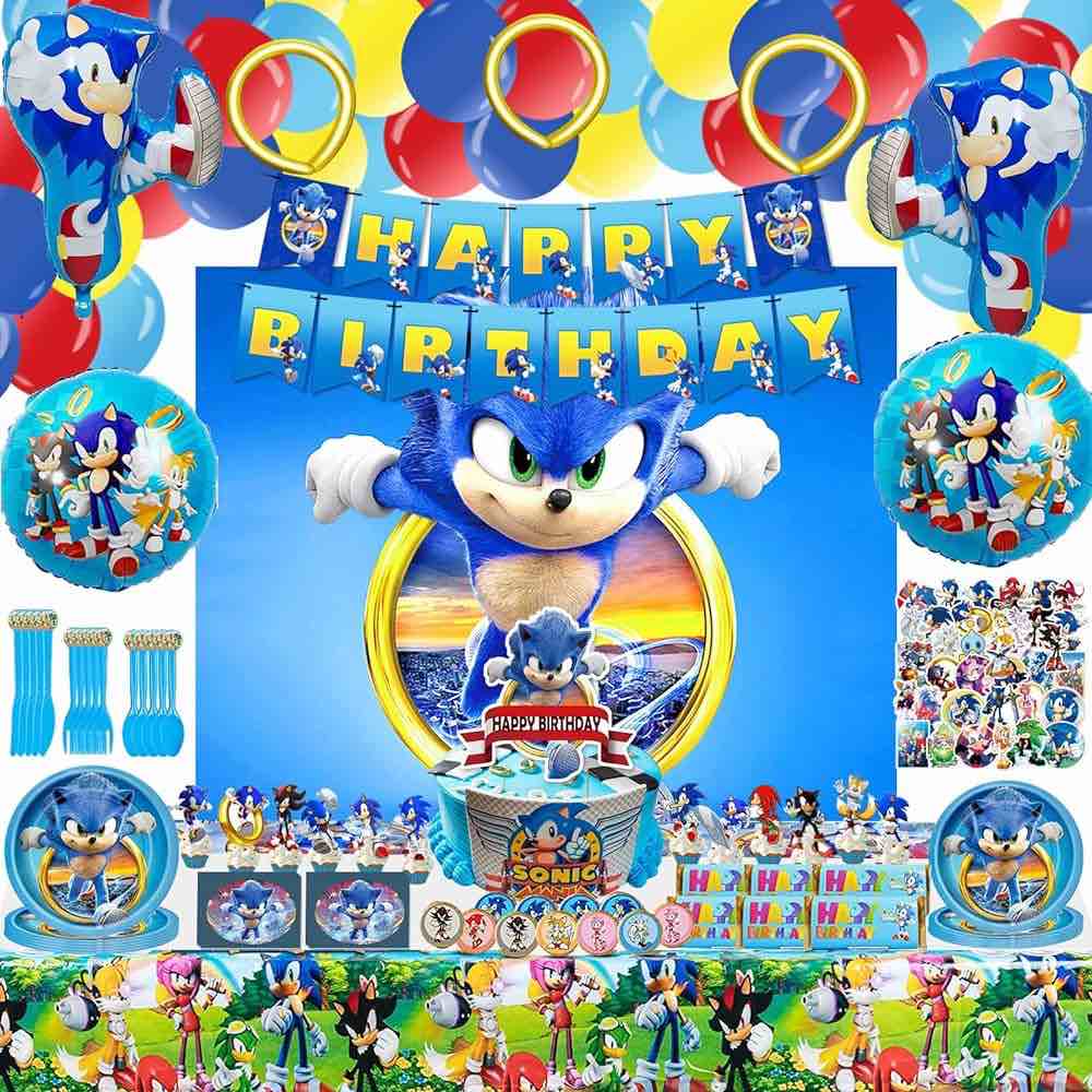 Sonic Birthday Party Supplie Sonic birthday paarty supplies for 16 guest sonic birthday prty supplies for 16 guest
