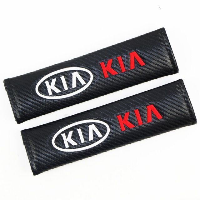 KT-2pcs / set Carbon Fiber Seat Belt Shoulder Kia M-61 