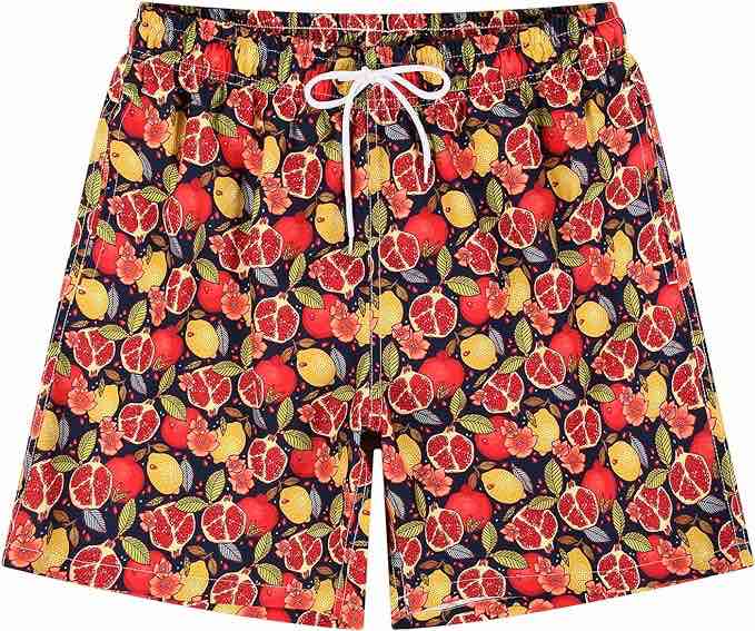uncle.y men's swim trunks 5" quick dry swimming shorts mens bathing suits with mesh lining (Large)