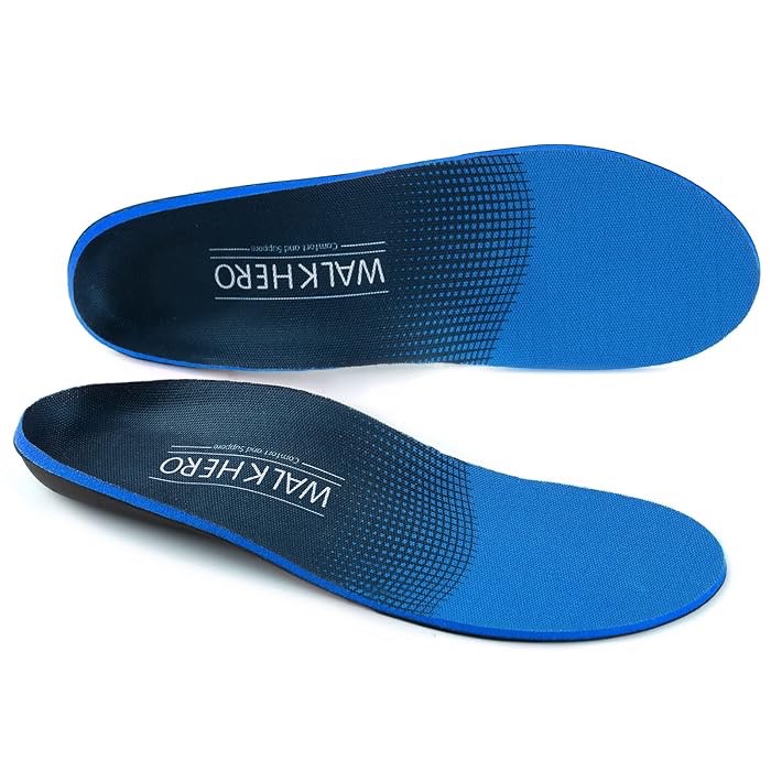 (Mens 6-6.5) WALK·HERO COMFORT AND SUPPORT Shoe Insoles, unisex Memory Foam Insoles, Providing Excellent Shock Absorption
