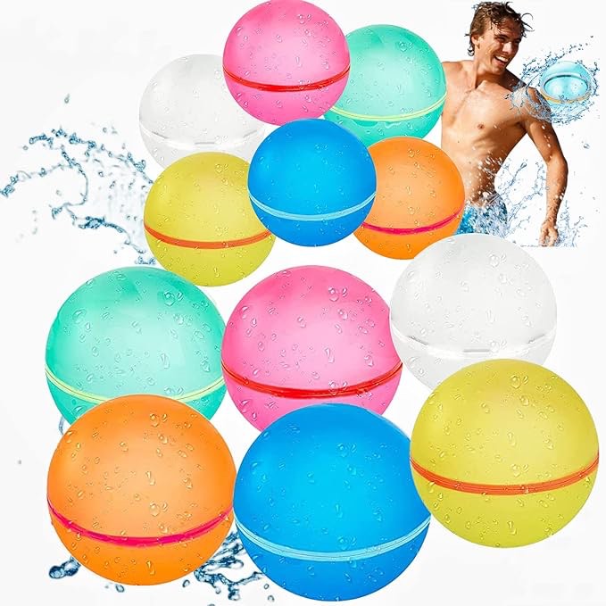DAIßgardo Results Non Magnetic Silicone Gel Water Explosion Ball. Refillable water balloons Silicone Water Balls. Summer Fun Outdoor Water Toys Games for Kids Adults
